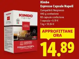 Lidl Kimbo Espresso Capsule Napoli offerta