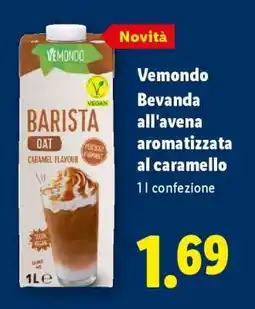 Lidl Vemondo Bevanda all'avena aromatizzata al caramello offerta