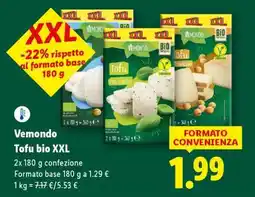 Lidl Vemondo Tofu Bio XXL offerta