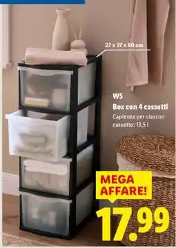 Lidl W5 Box con 4 cassetti offerta