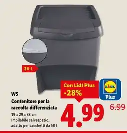 Lidl Contenitore per la raccolta differenziata offerta