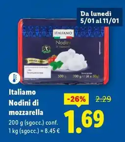 Lidl Italiamo Nodini di mozzarella offerta