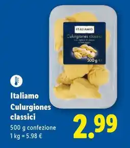 Lidl Italiamo Culurgiones classici offerta