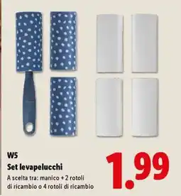 Lidl W5 Set levapelucchi offerta