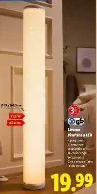 Lidl Livarno Piantana a LED offerta