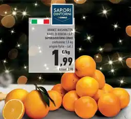 Conad Margherita Arance washington navel di ribera i.g.p. SAPORI&DINTORNI CONAD confezione origine italia cat. i offerta