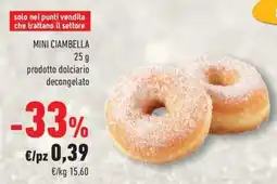 Conad Margherita Mini ciambella prodotto dolciario decongelato offerta
