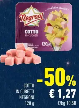 Conad Margherita Cotto in cubetti NEGRONI offerta