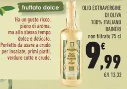 Conad Margherita Olio extravergine di oliva 100% italiano raineri non filtrato offerta