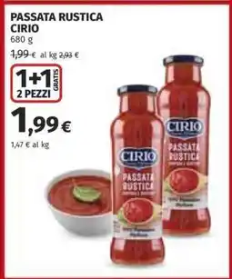 Coop Passata Rustica Cirio offerta