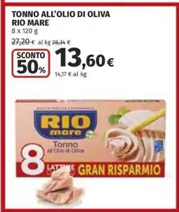 Coop Tonno all’Olio di Oliva Rio Mare offerta