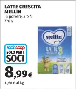 Coop LATTE CRESCITA MELLIN offerta