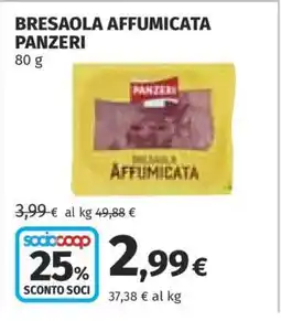 Coop Bresaola Affumicata Panzeri offerta