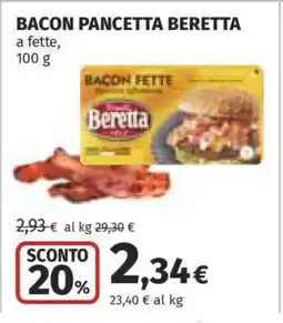 Coop BACON PANCETTA BERETTA offerta