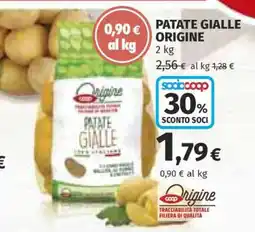 Coop PATATE GIALLE ORIGINE offerta
