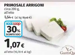 Coop PRIMOSALE ARRIGONI offerta