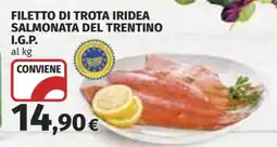 Coop FILETTO DI TROTA IRIDEA SALMONATA DEL TRENTINO I.G.P offerta