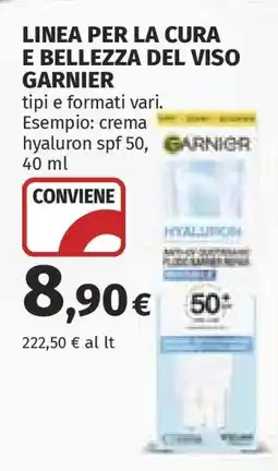 Coop LINEA PER LA CURA E BELLEZZA DEL VISO GARNIER offerta