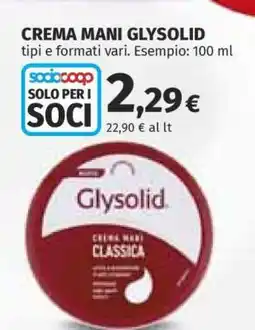 Coop CREMA MANI GLYSOLID offerta