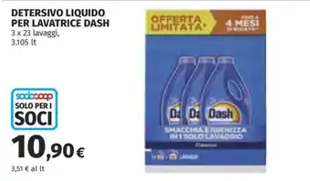 Coop DETERSIVO LIQUIDO PER LAVATRICE DASH offerta