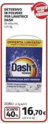 Coop Detersivo in polvere per lavatrice Dash offerta