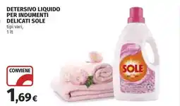 Coop DETERSIVO LIQUIDO PER INDUMENTI DELICATI SOLE offerta