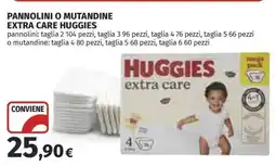 Coop Pannolini o Mutandine Extra Care Huggies offerta