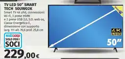 Coop TV LED 50” SMART TECH 50UW02K offerta