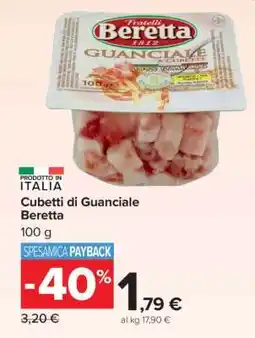 Carrefour Cubetti di Guanciale Beretta offerta