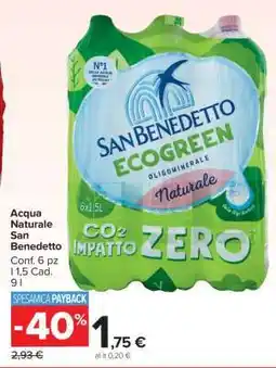 Carrefour Acqua Naturale San Benedetto offerta