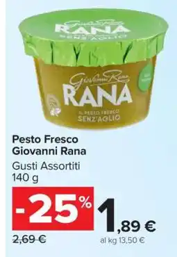 Carrefour PESTO FRESCO GIOVANNI RANA offerta