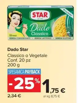 Carrefour Dado Star offerta