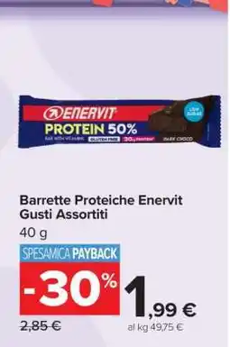 Carrefour Barrette Proteiche Enervit Gusti Assortiti offerta