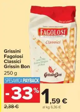 Carrefour Grissini Fagolosi Classici Grissin Bon offerta
