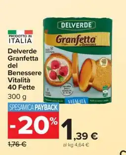 Carrefour Delverde Granfetta del Benessere Vitalità 40 Fette offerta