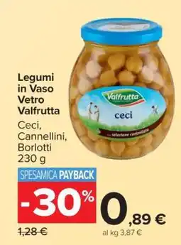 Carrefour Legumi in Vaso Vetro Valfrutta offerta
