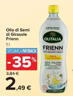 Carrefour Olio di Semi di Girasole Frienn offerta