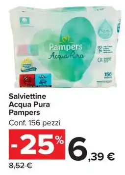 Carrefour Salviettine Acqua Pura Pampers offerta
