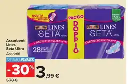 Carrefour Assorbenti Lines Seta Ultra offerta