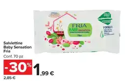Carrefour Salviettine Baby Sensation Fria offerta