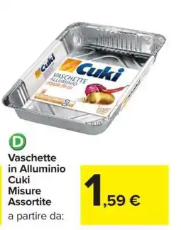 Carrefour Vaschette in Alluminio Cuki Misure Assortite offerta