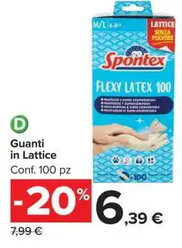 Carrefour GUANTI IN LATTICE offerta