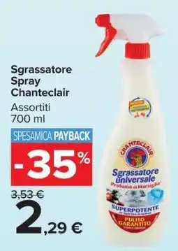 Carrefour Sgrassatore Spray Chanteclair offerta