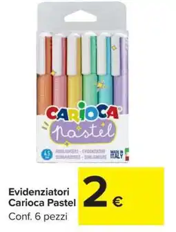 Carrefour Evidenziatori Carioca Pastel offerta