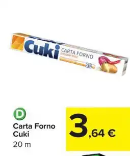 Carrefour Carta Forno Cuki offerta