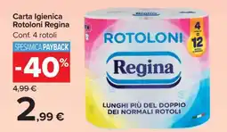 Carrefour Carta Igienica Rotoloni Regina offerta