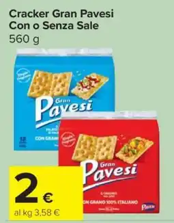Carrefour Cracker Gran Pavesi Con o Senza Sale offerta