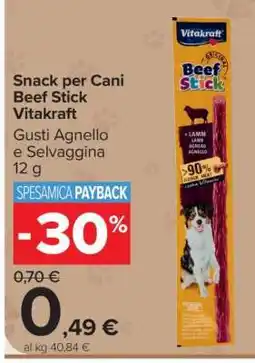 Carrefour Snack per Cani Beef Stick Vitakraft offerta