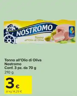 Carrefour Tonno all'olio di oliva Nostromo offerta