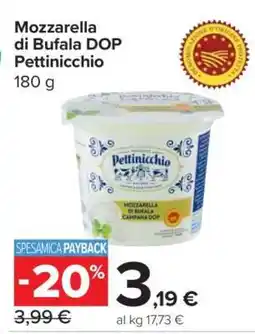 Carrefour Mozzarella di Bufala DOP Pettinicchio offerta